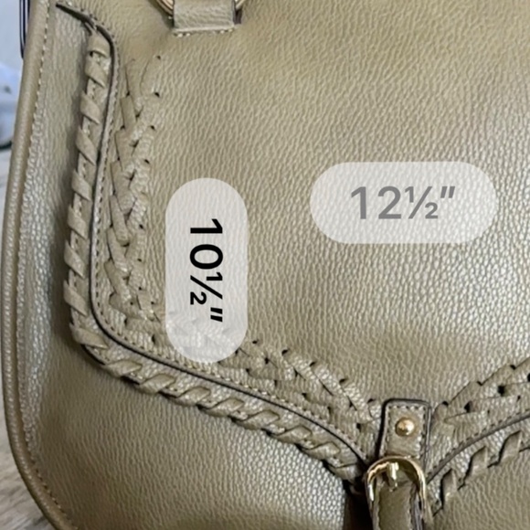 Justfab Army Green Fashionable Satchel - Picture 6 of 6